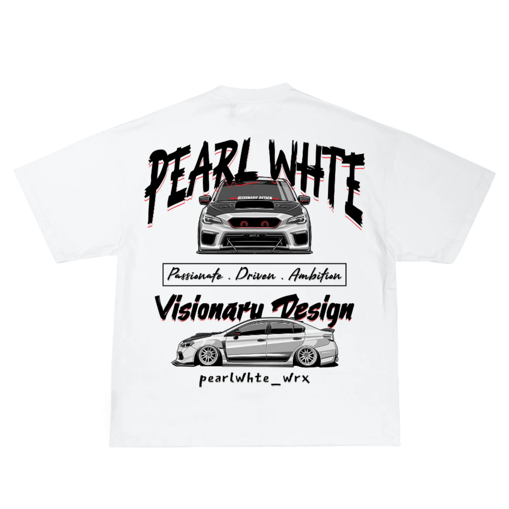 pearlwhte_wrx  T Shirt - Lens and Pistons